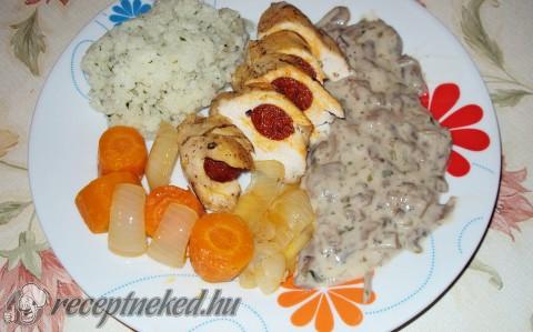 Snack kolbásszal tölött jércemellfilé