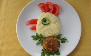 Zöldséges fasírozott kakas
