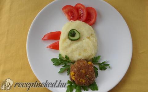 Zöldséges fasírozott kakas