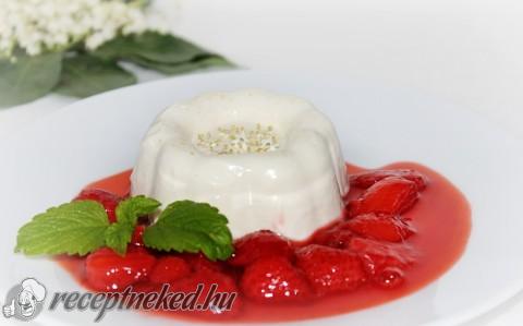 Bodzás panna cotta epervelővel