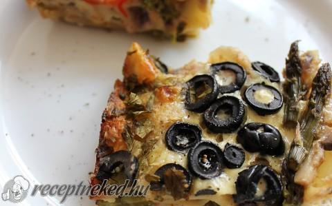 Tavaszi lasagne spárgával és gombával