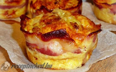 Spárgás-baconos frittata muffin