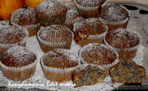 Mákos-almás muffin