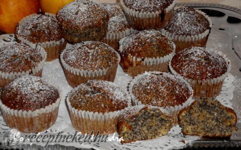 Mákos-almás muffin