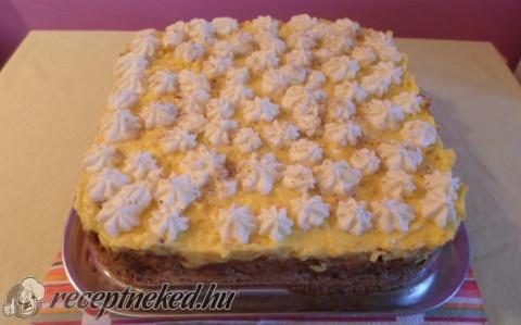 Diós guba-torta madártejkrémmel