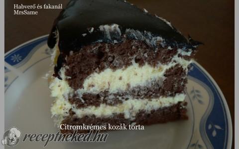 Citromkrémes kozák torta