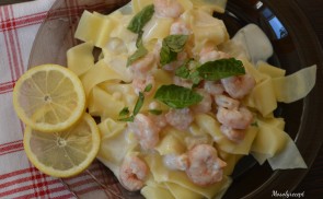 Koktélrákos, tejszínes tagliatelle