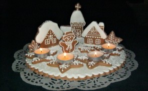 Adventi koszorú mézeskalácsból