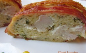 Baconos csirkemell őzgerincben sütve