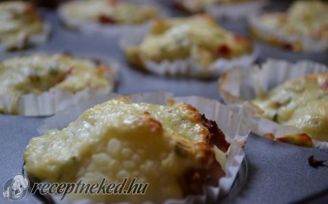 Sonkás karfiol muffin