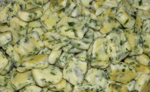 Spenótos gnocchi