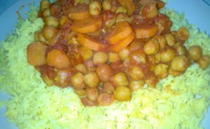 Egyszerű csicseriborsó curry