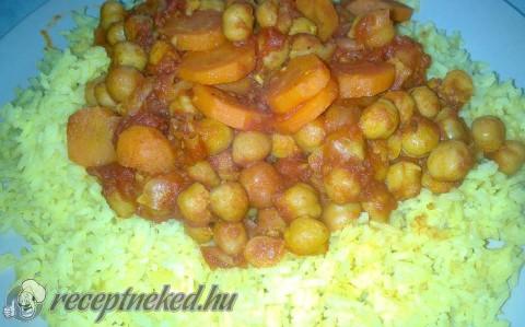 Egyszerű csicseriborsó curry