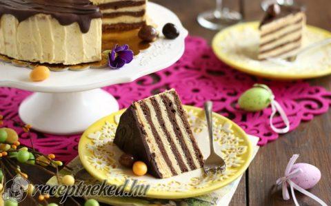 Csíkos, narancsos torta