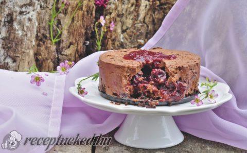 Tömör csokis-meggyes torta
