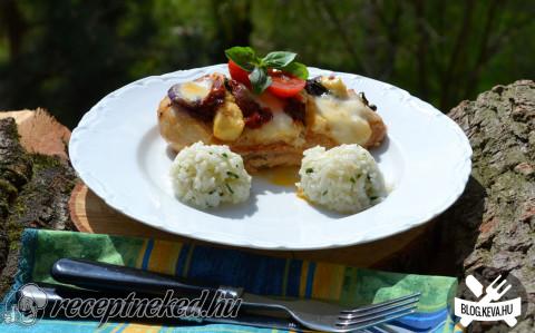 Mediterrán töltött csirkemell