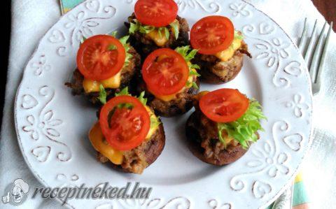 Mini sajtos gombaburger