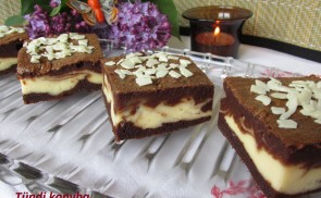 Márványos – krémsajtos brownie