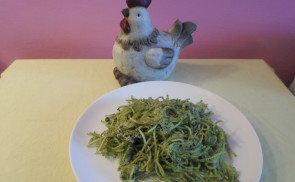 Zöldséges spenótos spagetti