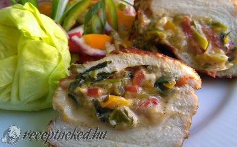 Fajita töltött csirkemell