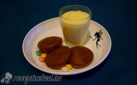 Vanília puding kakaós piskótatallérral