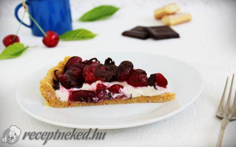 Sütés nélküli krémes cseresznyetorta