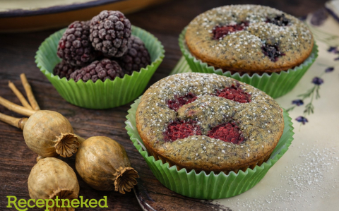 Gyümölcsös mákos muffin