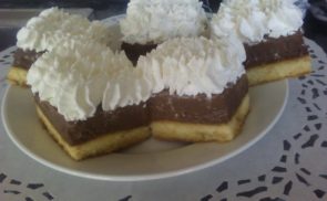Csokis madártejszelet