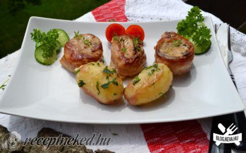 Baconbe csavart szűzpecsenye