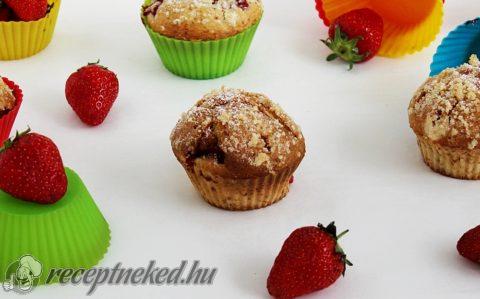 Epres muffin édes morzsával