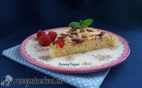 Málnás-tejcsokis pite