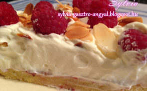Fehércsokis málnás mascarponés linzertorta