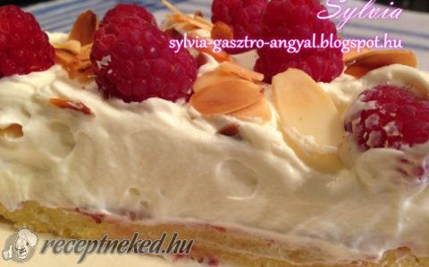 Fehércsokis málnás mascarponés linzertorta