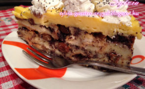 Mákosguba torta madártej krémmel