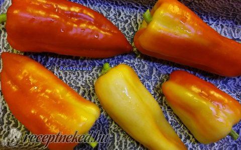 Sült paprika saláta