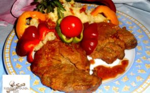 Mézes-mustáros tarja burgonyapürével