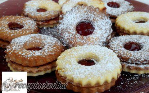 Eperlekváros kétszínű linzer