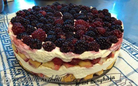 Epres, fekete szedres torta