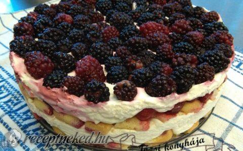 Epres, fekete szedres torta