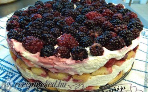 Epres, fekete szedres torta