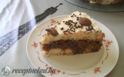 Kókuszkrémes túrógombóc torta