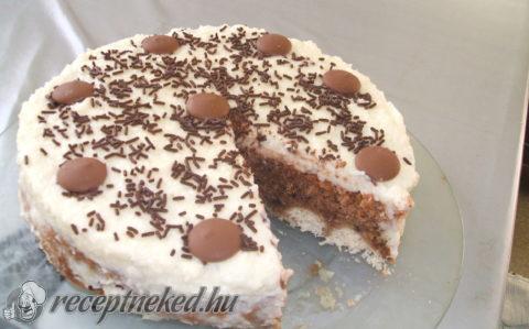 Kókuszkrémes túrógombóc torta