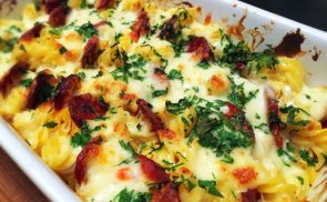Mozzarellával sült fusilli