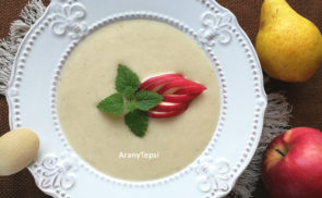 Alma-körte krémleves