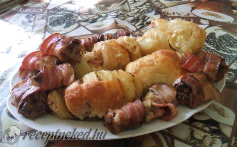 Baconben sült csirkemáj