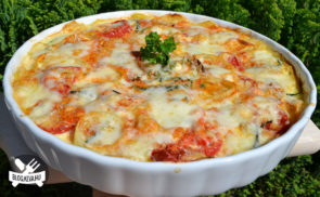 Cukkinis burgonya gratin
