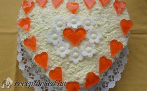 Szív alakú Raffaello torta