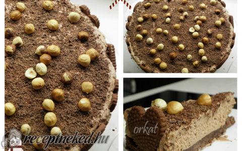 Habkönnyű mogyorókrémes sajttorta