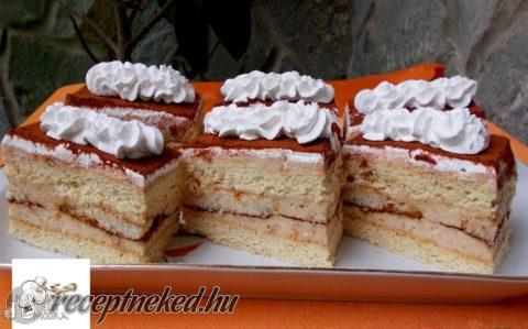 Mézes tiramisu szelet
