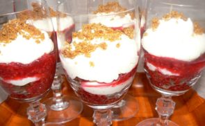 Mascarponés poharas málna